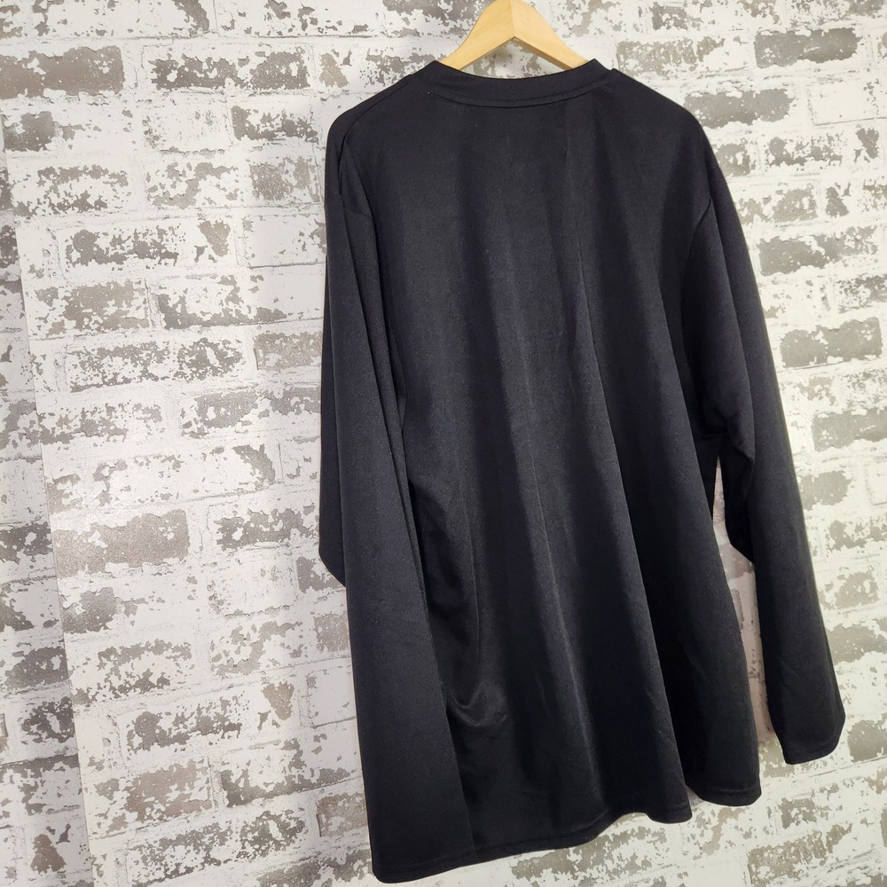 CCM‎ Hockey Long Sleeve Shirt Black V Neck Men's Size L Polyester Athletic - Picture 7 of 14